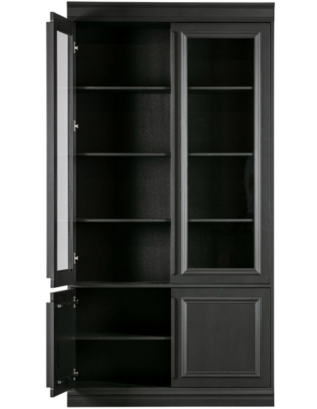 vitrine vitrineskab skab køkkenskab køkken opbevaring træ rustikt design sort