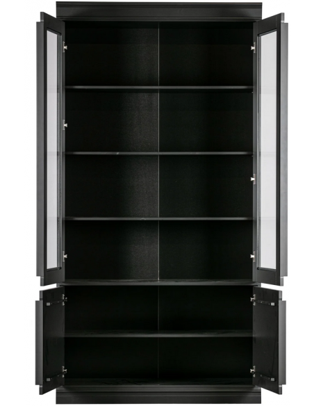 vitrine vitrineskab skab køkkenskab køkken opbevaring træ rustikt design sort