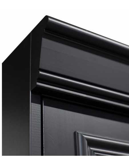 vitrine vitrineskab skab køkkenskab køkken opbevaring træ rustikt design sort