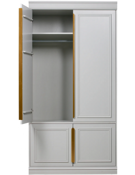 klædeskab skab garderobe garderobeskab entreskab træ rustikt design grå