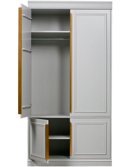 klædeskab skab garderobe garderobeskab entreskab træ rustikt design grå