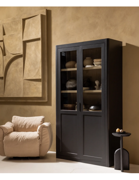 vitrine vitrineskab skab køkkenskab køkken opbevaring træ rustikt design