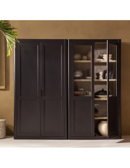 vitrine vitrineskab skab køkkenskab køkken opbevaring træ rustikt design