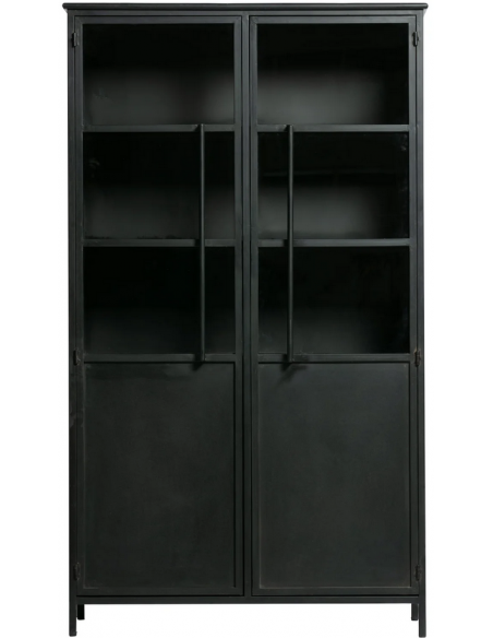 vitrine vitrineskab skab køkkenskab køkken opbevaring træ industrielt fabriks design