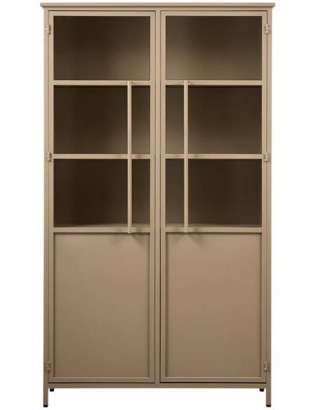 vitrine vitrineskab skab køkkenskab køkken opbevaring træ industrielt fabriks design