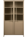 EXHIBIT Vitrineskab i jern og glas H170 x B99 x D44 cm - Industrielt khaki
