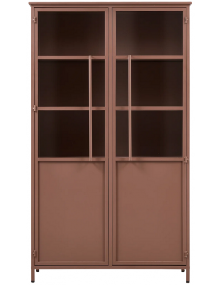 vitrine vitrineskab skab køkkenskab køkken opbevaring træ industrielt fabriks design