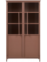 EXHIBIT Vitrineskab i jern og glas H170 x B99 x D44 cm - Industrielt rødbrun