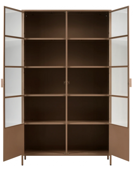 vitrine vitrineskab skab køkkenskab køkken opbevaring træ industrielt fabriks design