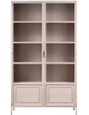 RONJA Vitrineskab i metal og glas H189 x B110 x D43 cm - Industrielt soft pink