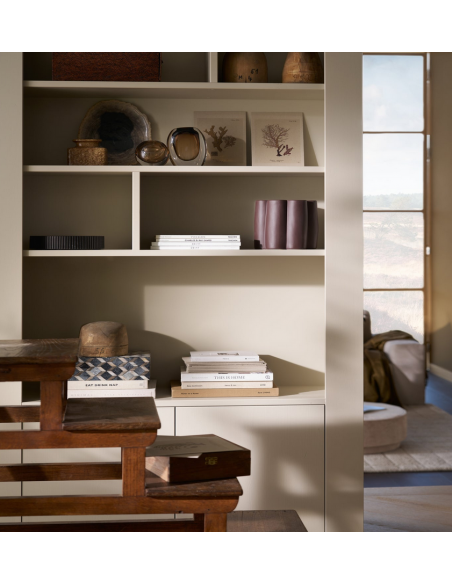 reol reolsystem bogreol skab opbevaring træ rustikt design