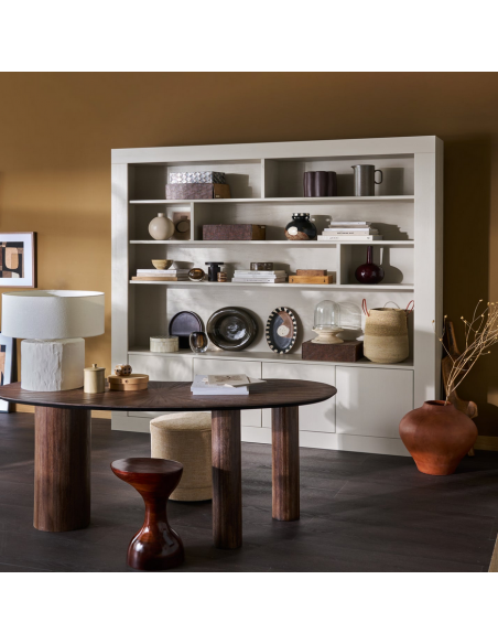 reol reolsystem bogreol skab opbevaring træ rustikt design