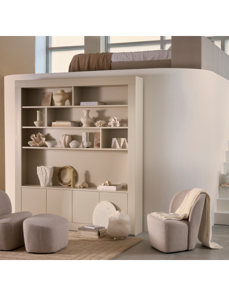 reol reolsystem bogreol skab opbevaring træ rustikt design