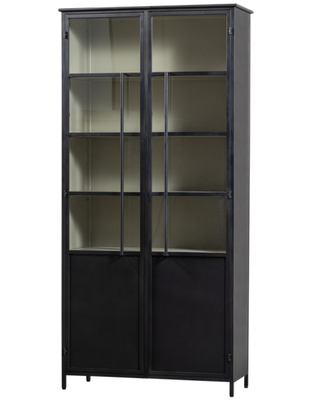 vitrine vitrineskab skab køkkenskab køkken opbevaring træ industrielt fabriks design