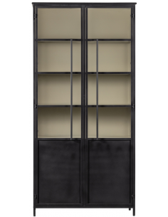 vitrine vitrineskab skab køkkenskab køkken opbevaring træ industrielt fabriks design