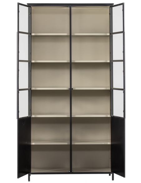 vitrine vitrineskab skab køkkenskab køkken opbevaring træ industrielt fabriks design