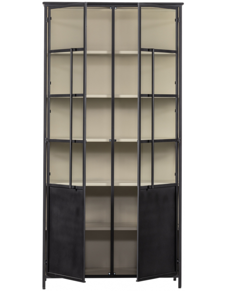 vitrine vitrineskab skab køkkenskab køkken opbevaring træ industrielt fabriks design