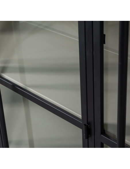 vitrine vitrineskab skab køkkenskab køkken opbevaring træ industrielt fabriks design