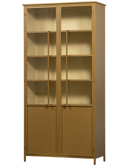 vitrine vitrineskab skab køkkenskab køkken opbevaring træ industrielt fabriks design