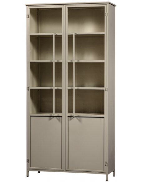 vitrine vitrineskab skab køkkenskab køkken opbevaring træ industrielt fabriks design