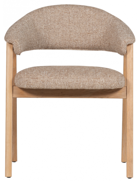 Spisebordsstol armlæn træ eg egetræ moderne design stof spisebord