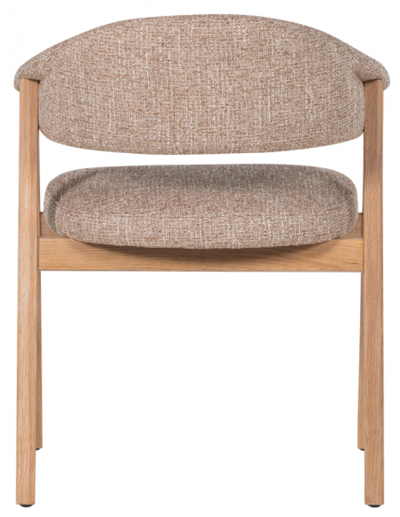 Spisebordsstol armlæn træ eg egetræ moderne design stof spisebord