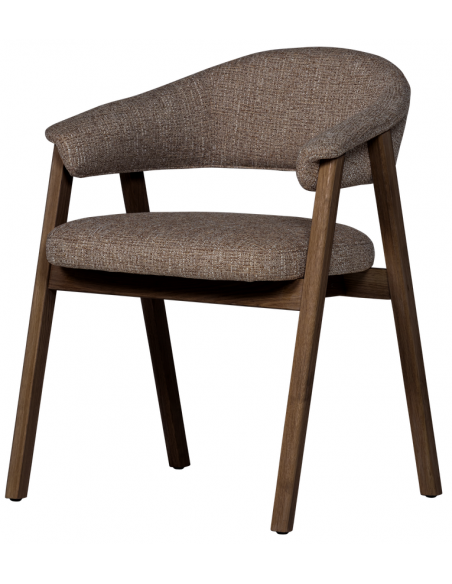 Spisebordsstol armlæn træ eg egetræ moderne design stof spisebord