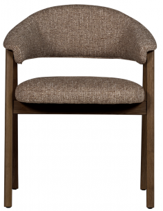 Spisebordsstol armlæn træ eg egetræ moderne design stof spisebord 2