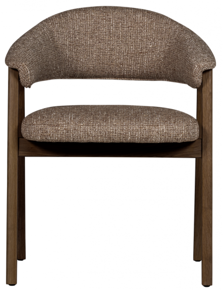 Spisebordsstol armlæn træ eg egetræ moderne design stof spisebord