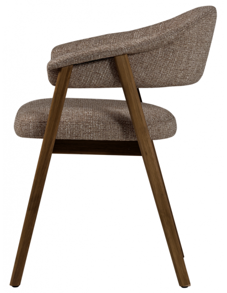 Spisebordsstol armlæn træ eg egetræ moderne design stof spisebord