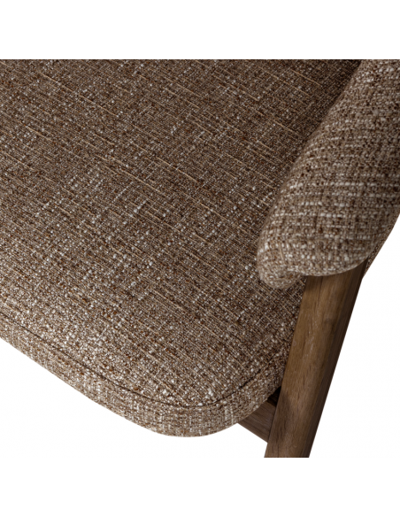 Spisebordsstol armlæn træ eg egetræ moderne design stof spisebord