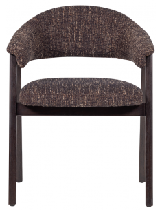 Spisebordsstol armlæn træ eg egetræ moderne design stof spisebord 2