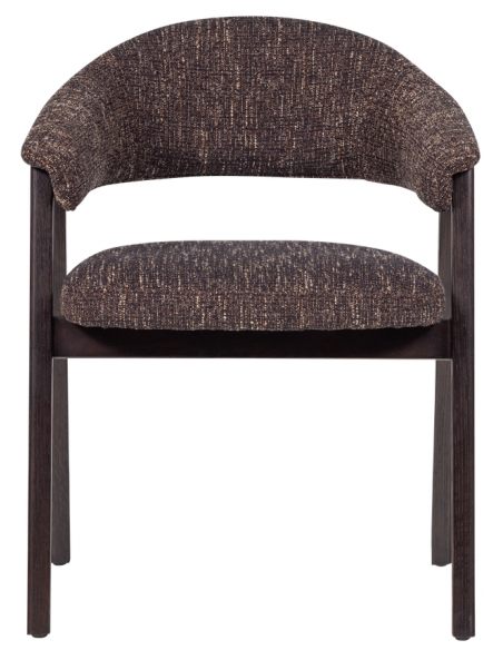 Spisebordsstol armlæn træ eg egetræ moderne design stof spisebord