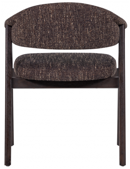 Spisebordsstol armlæn træ eg egetræ moderne design stof spisebord