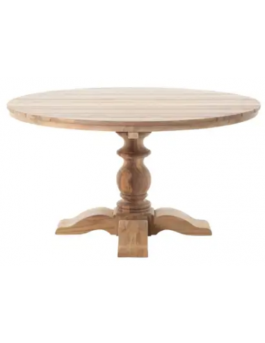 teak træ teaktræ rundt spisebord havebord havemøbler design udendørs