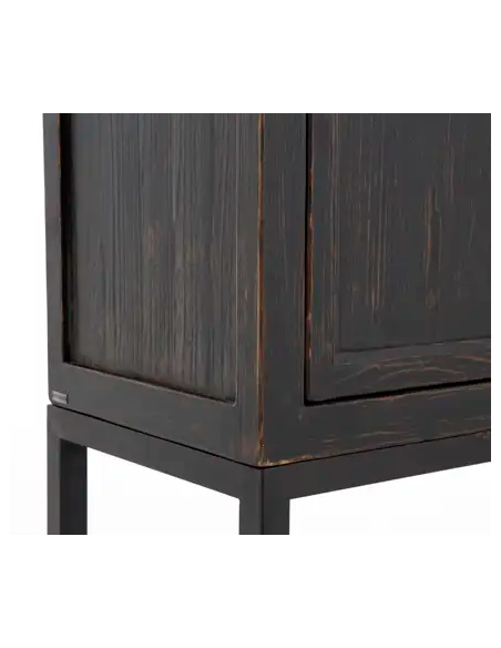 vitrineskab vitrine skab rustikt design træ