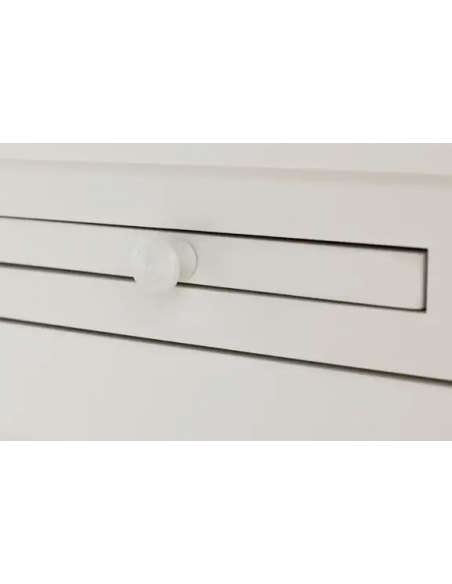 vitrineskab vitrine skab lys lamper belysning design træ hvid stige