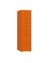 Koka skuffesektion i metal H109 x B28 x D41 cm - Orange