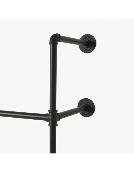 tøjstativ vandrør industrielt sort bøjlestang garderobe entremøbler bryggers