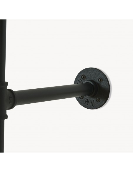 tøjstativ vandrør industrielt sort bøjlestang garderobe entremøbler bryggers