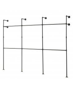 tøjstativ vandrør industrielt sort bøjlestang garderobe entremøbler bryggers