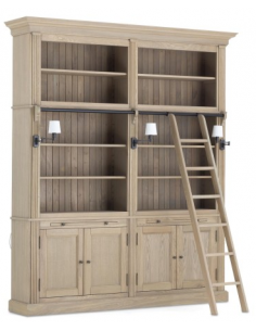 vitrineskab vitrine skab lys lamper belysning design træ stige eg egetræ