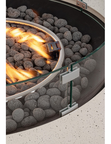 rundt ildbord gas havebord havemøbler loungebord udendørs