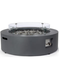 rundt ildbord gas havebord havemøbler loungebord udendørs