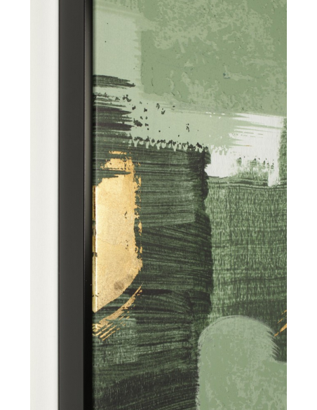 abstrakt billede motiv maleri stof tekstil træ rustikt moderne design ramme