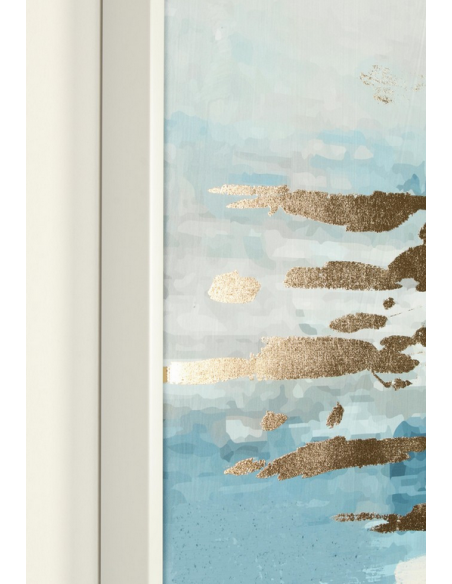 abstrakt billede motiv maleri stof tekstil træ rustikt moderne design ramme