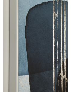 abstrakt billede motiv maleri stof tekstil træ rustikt moderne design ramme 2