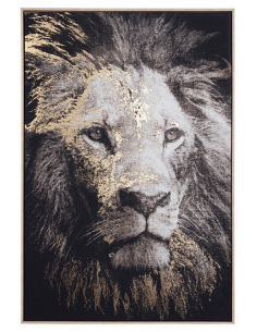 abstrakt billede motiv maleri stof tekstil træ rustikt moderne design ramme