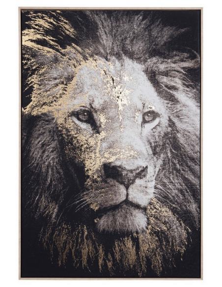 abstrakt billede motiv maleri stof tekstil træ rustikt moderne design ramme