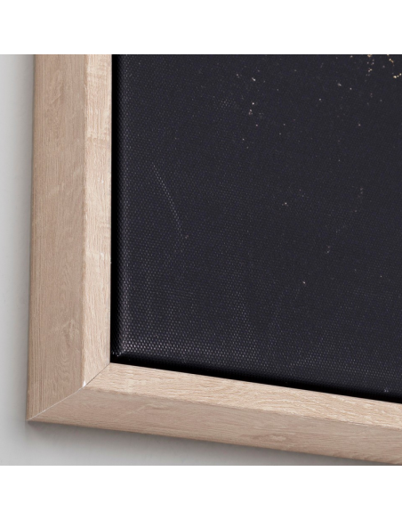 abstrakt billede motiv maleri stof tekstil træ rustikt moderne design ramme